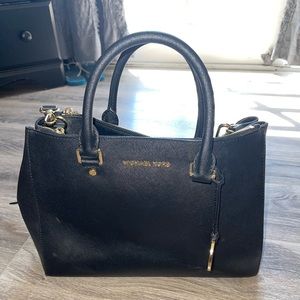 Michael Kors Sutton Saffiano Leather Large Satchel Bag Black